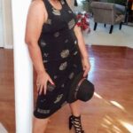 Nat's Vintage Two piece Black/gold skirt set size XL