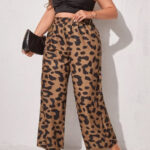 All Over Print Elastic Waist Pants