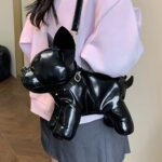 Fashion Bulldog Crossbody bag - Black