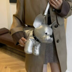 Fashion Bulldog Crossbody bag - Silver